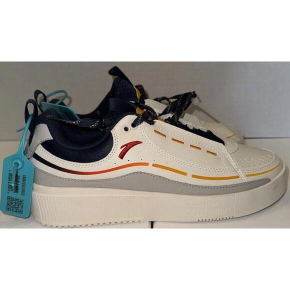 Size 8 - Anta Mens Rare Fashion Shoe White Blue - NEW! “Can’t stop won’t stop “ main image 6